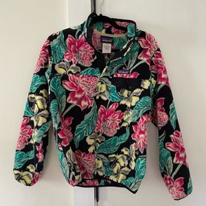 Patagonia fleece floral sweater